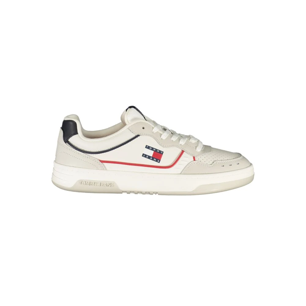 Tommy Hilfiger Men's Multicolor White Leather Sneaker - Sneakers - 11 Uk- Shoes