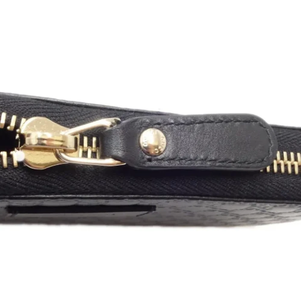 Gucci Vintage Pre-owned Leather wallets Black Dames