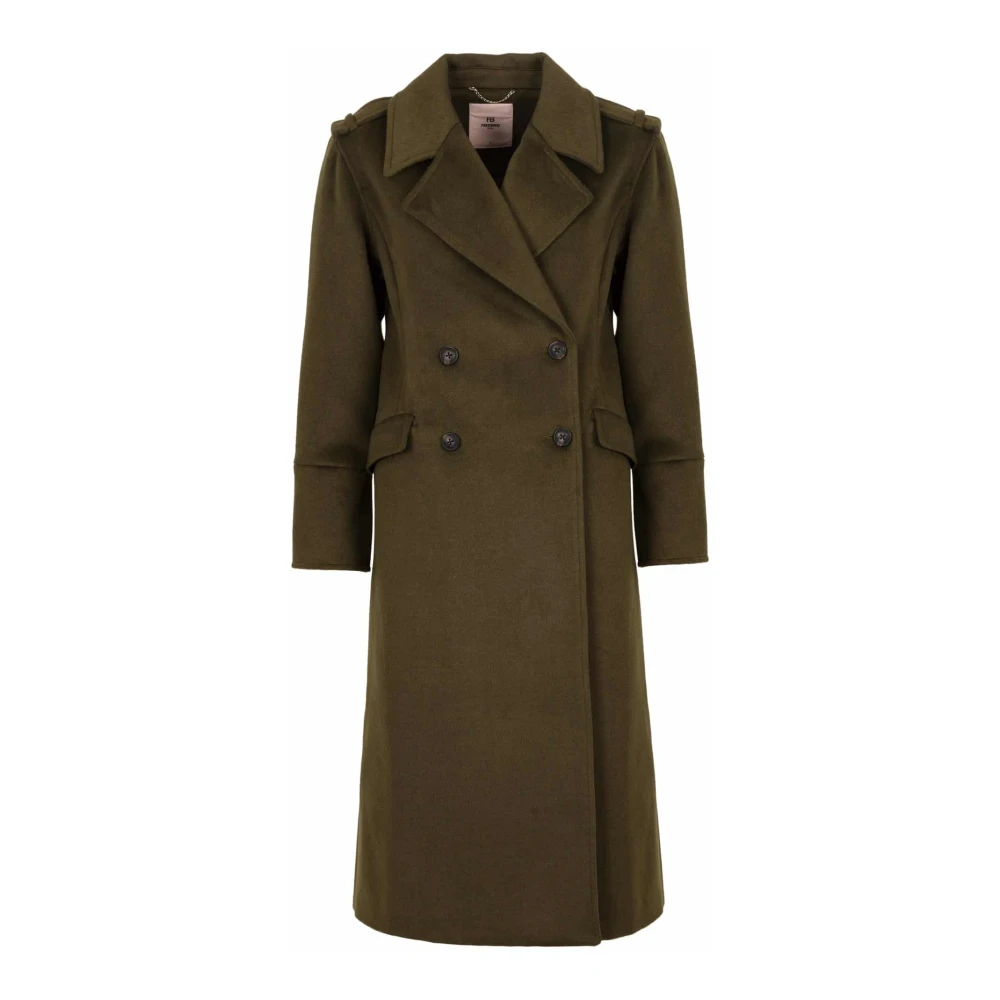 Freebird Groene wolachtige lange jas Green Dames