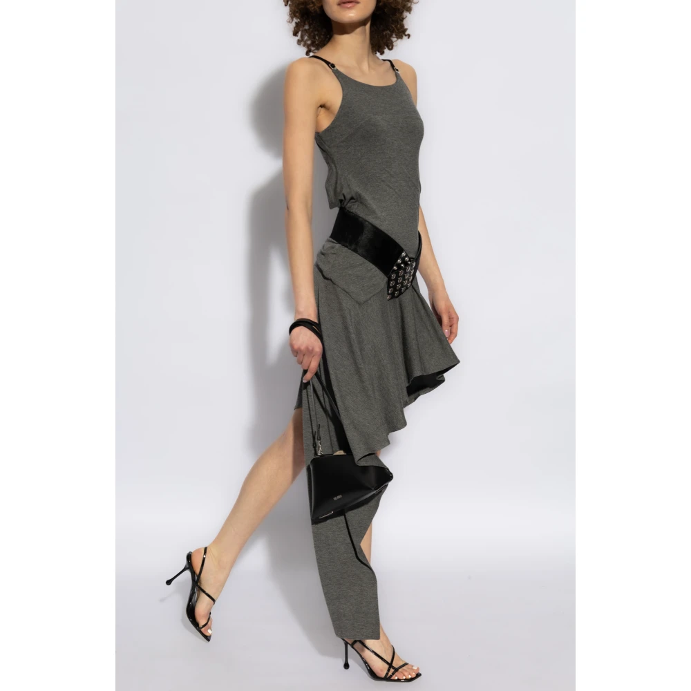 The Attico Jurk met open rug Gray Dames