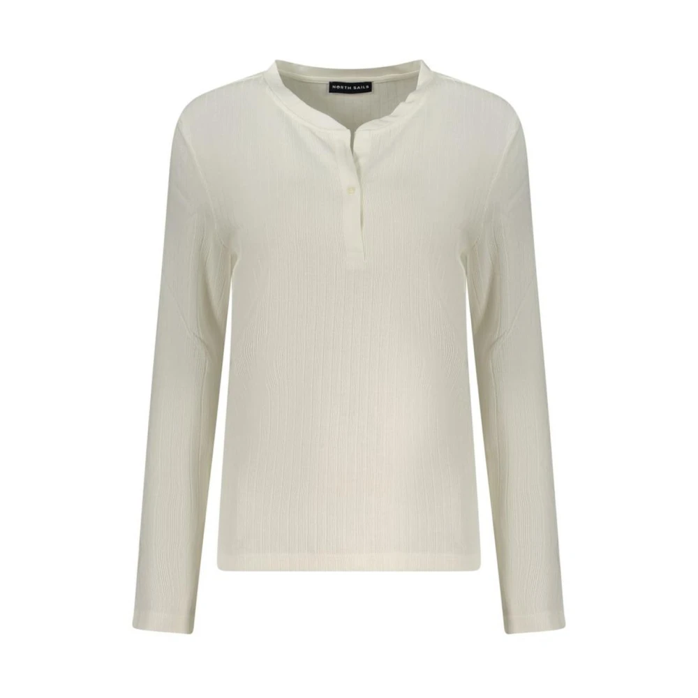 North Sails , Long Sleeve T-Shirts, Female, White, M, Polyester Maglia