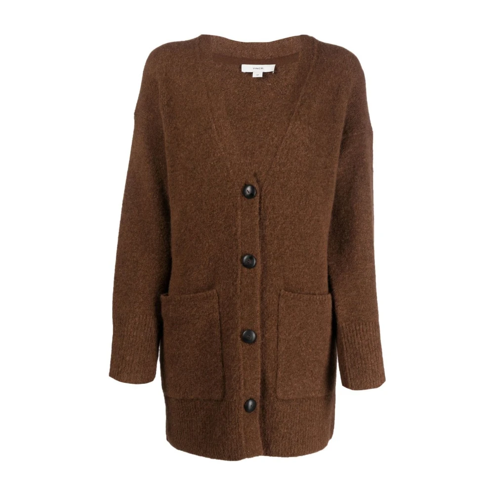 Vince Bruine Casual Cardigan met Voorzak Brown Dames