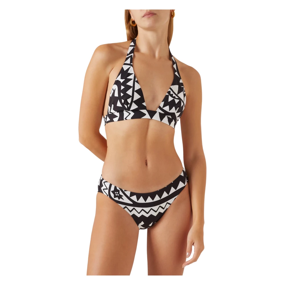 Eres Geometrische Driehoek Bikini Top Black Dames