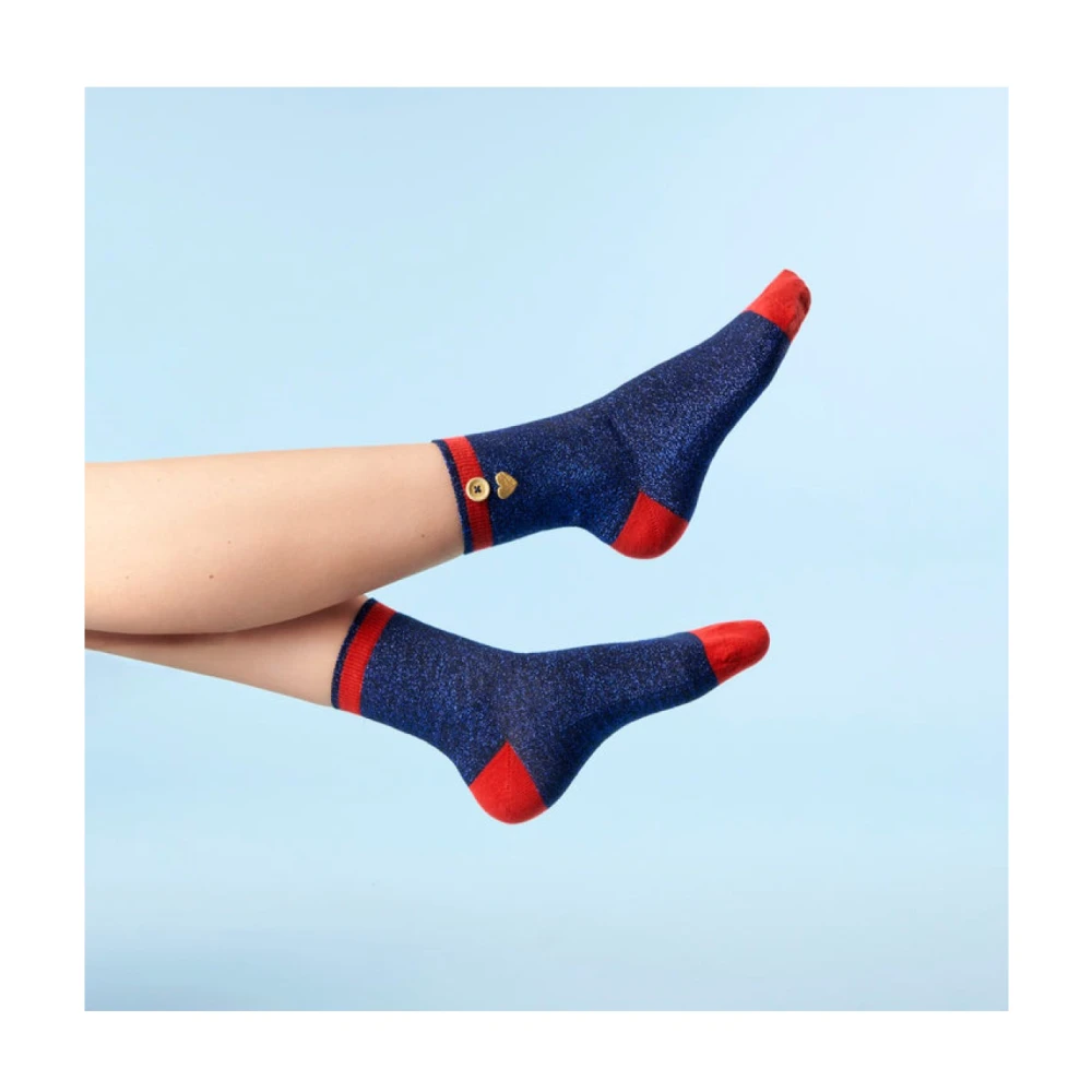 Cabaia Schitterende onafscheidelijke sokken Blauw Blue Dames