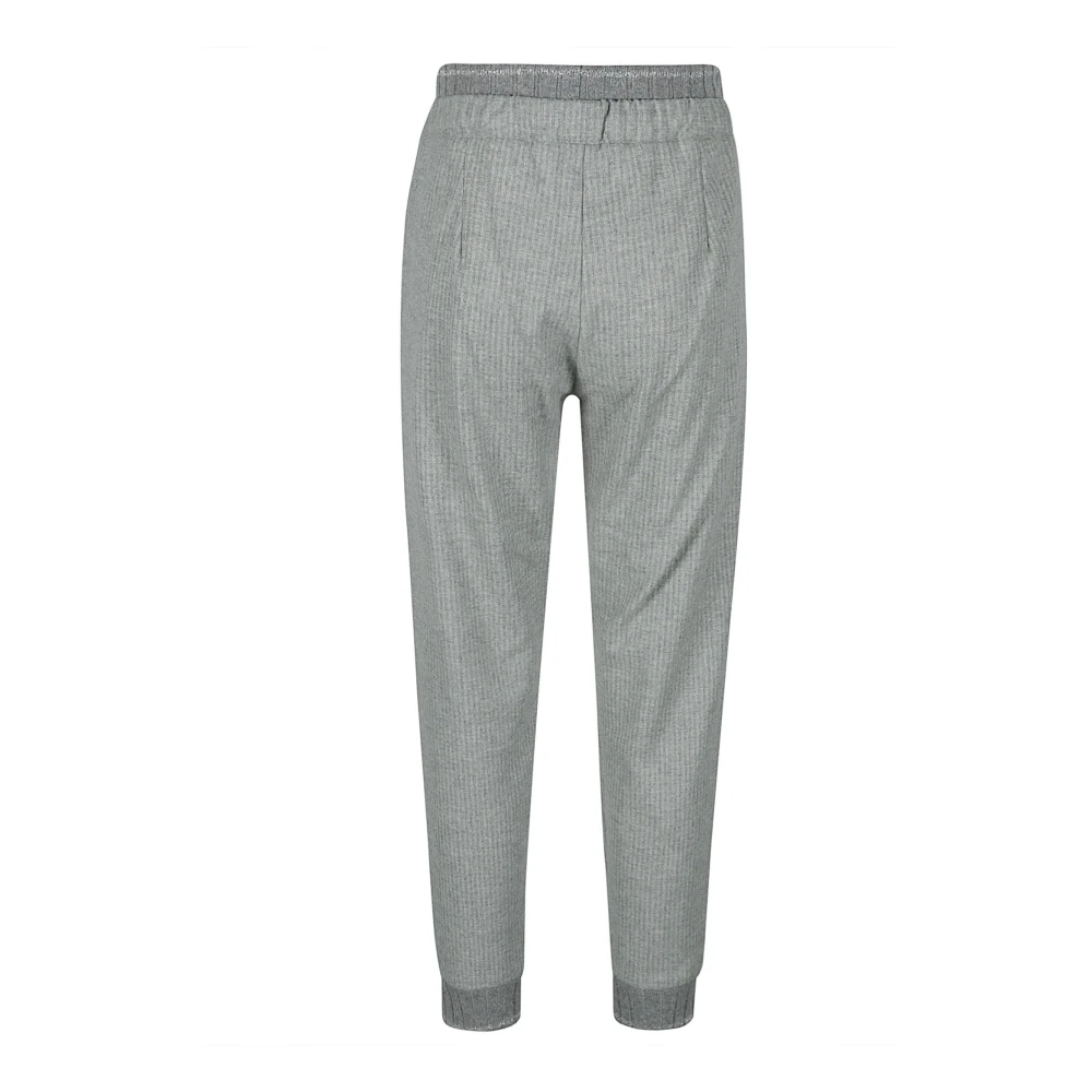 D.Exterior Slim-fit Trousers Gray Dames