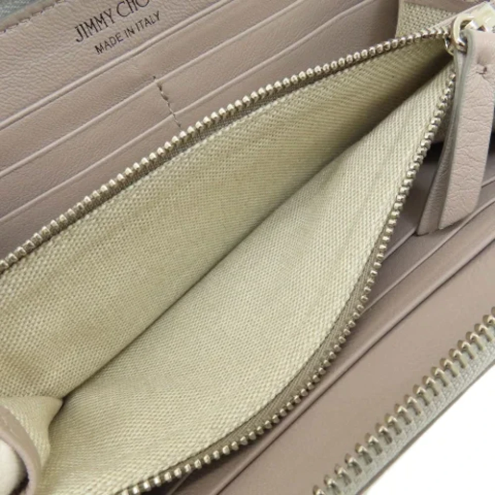 Jimmy Choo Pre-owned Leather wallets Gray Dames