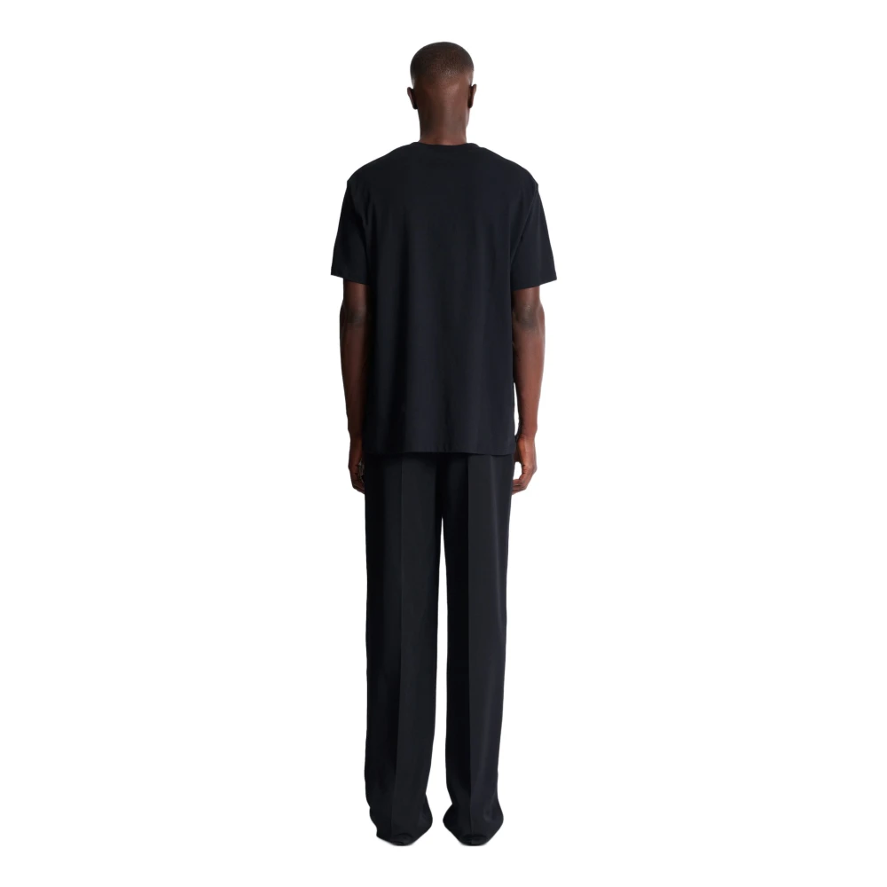 Balmain Gedrukt Univere logo en planeet T-shirt Black Heren