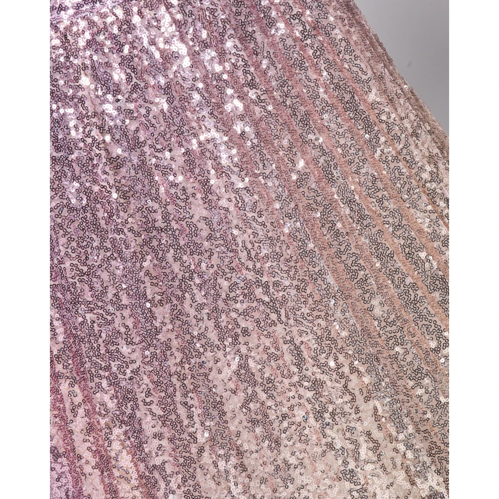 Silvian Heach Pailletten Plooirok Midi Pink Dames