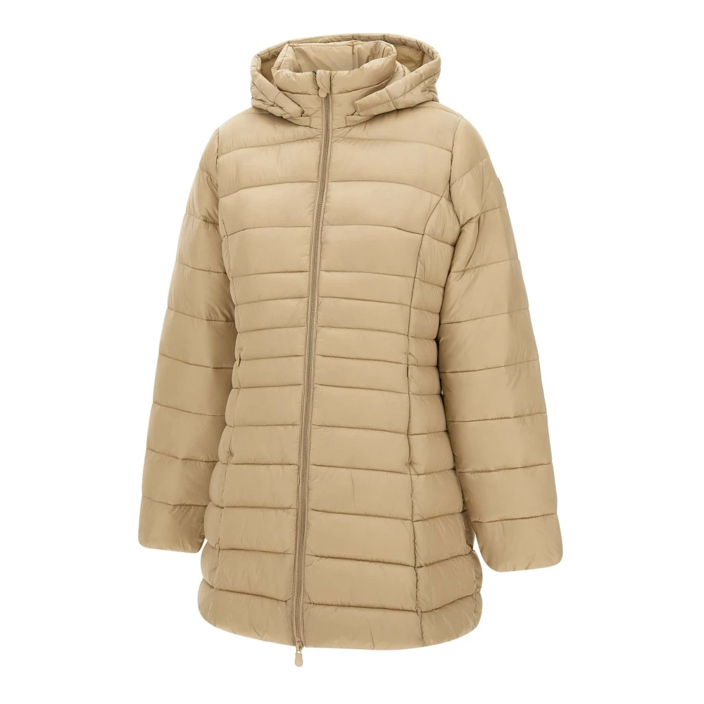 Save The Duck Beige donsjack met capuchon Beige Dames