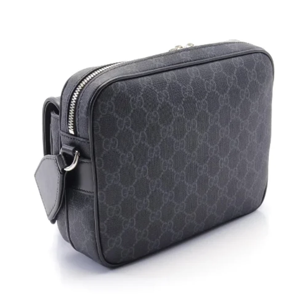 Gucci Vintage Pre-owned Canvas crossbody-bags Black Heren