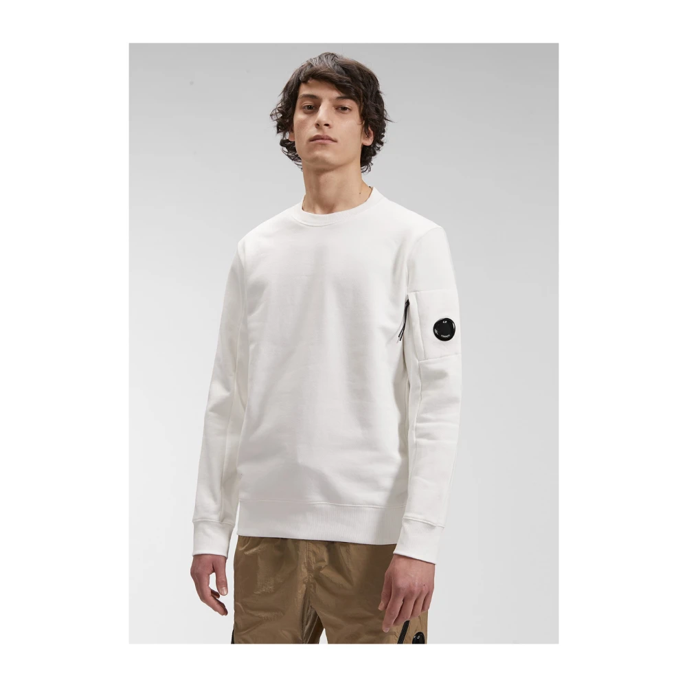 C.P. Company Witte Stretch Katoenen Sweatshirt White Heren