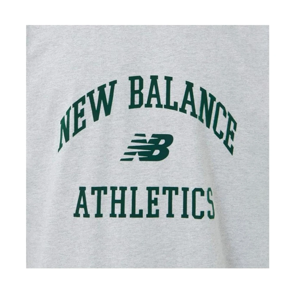 New Balance Grijze Katoenen T-shirt Moderne Stijl Gray Heren