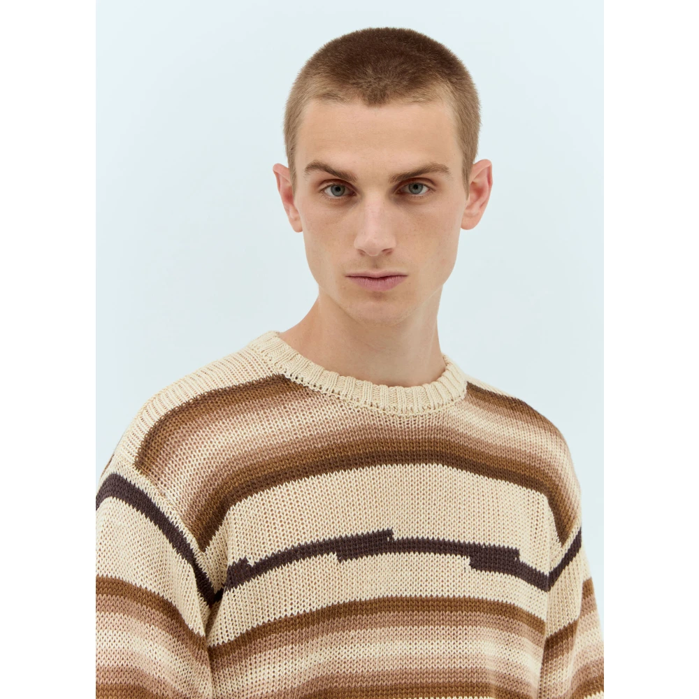 Stüssy Linnen Gebreide Gestreepte Trui Multicolor Heren