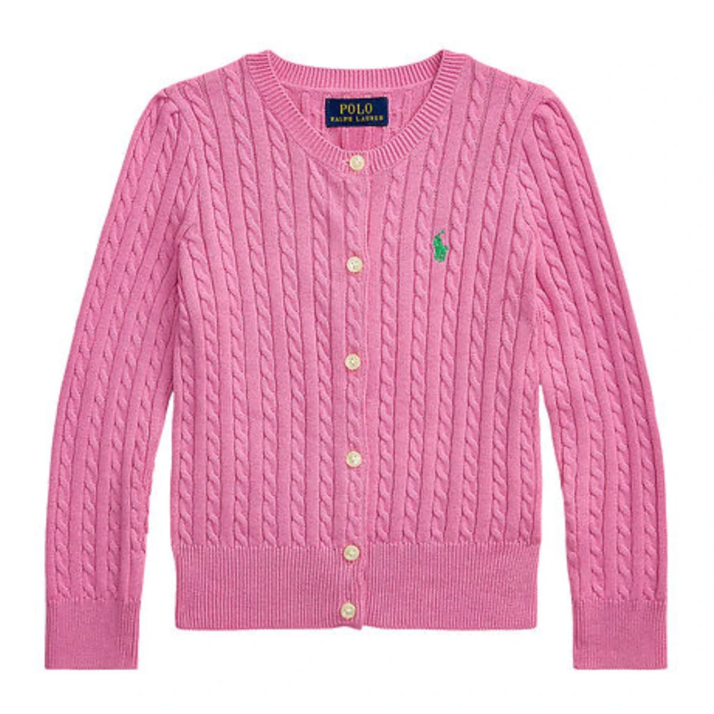 Polo Ralph Lauren Kabelstickad Tröja Pink, Flicka