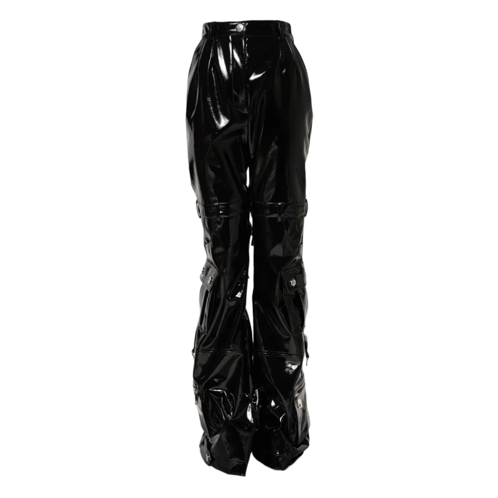 Dolce & Gabbana Women's Black Cargo Bootcut Trousers - Wide Trousers - S- Trousers