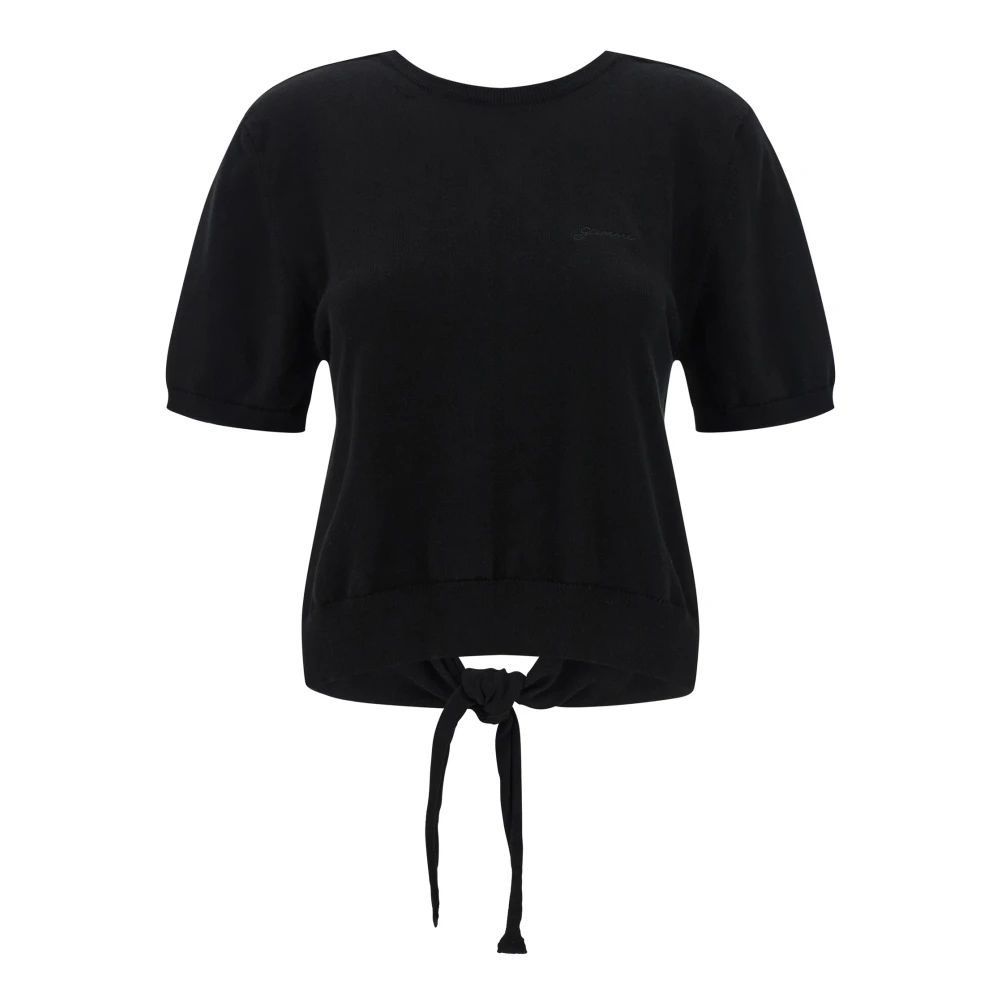 Ganni Black Round-Neck Knitwear, Female, S, Knitwear