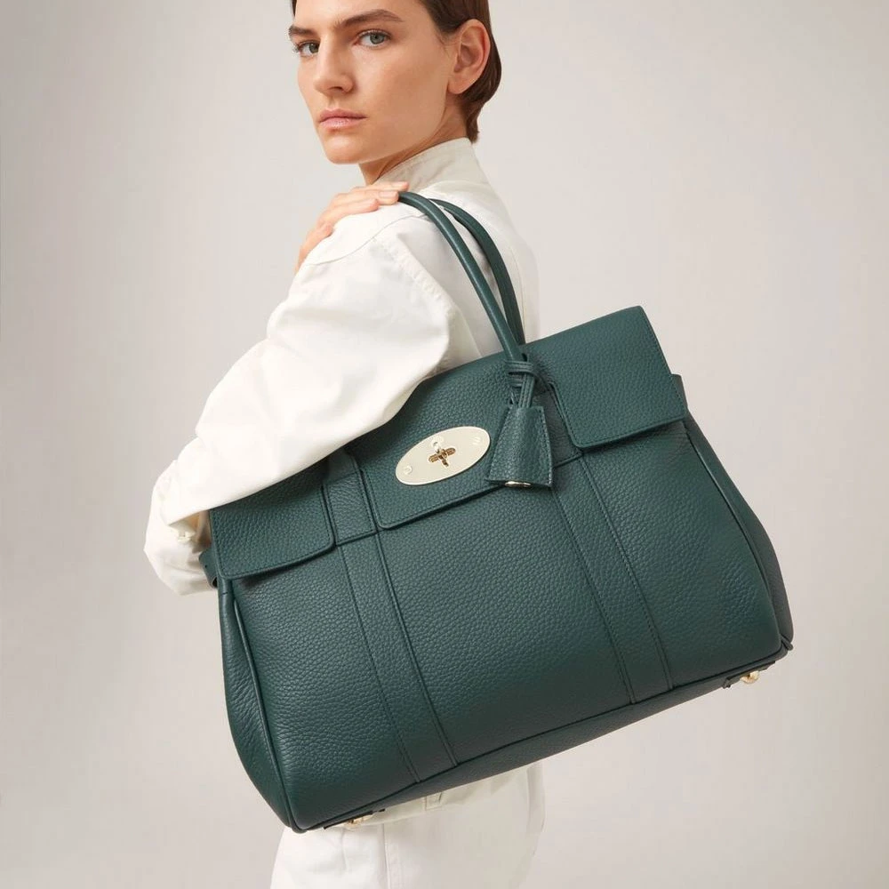 Mulberry Bayswater lederen schoudertas Green Dames