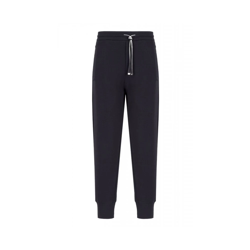 Emporio Armani Donna Blu Joggers In Doppia Maglia