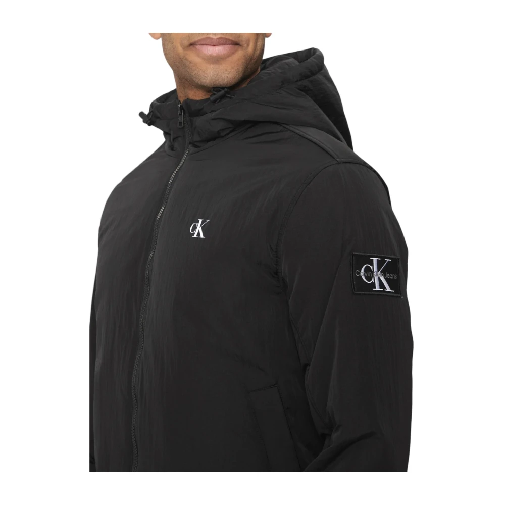 Calvin Klein Stijlvolle Jas voor Mannen Black Heren