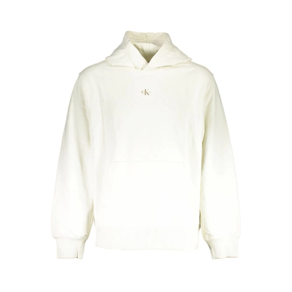 Calvin Klein White Cotton Men Jumper Hoodie - Male - Hoodies - White - Xl - Sweatshirts & Hoodies