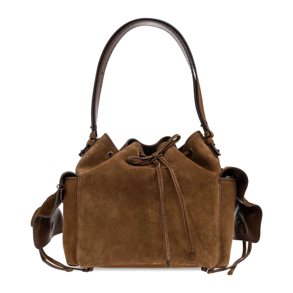 Acne Studios Donna Marrone - Multipocket Bucket Bag - Bags - One Size