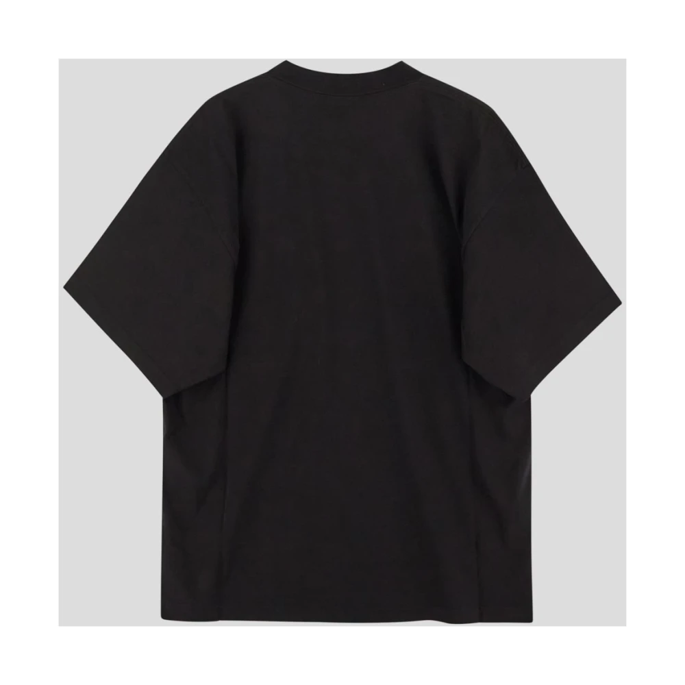 Balenciaga Katoenen Logo T-Shirt Black Heren
