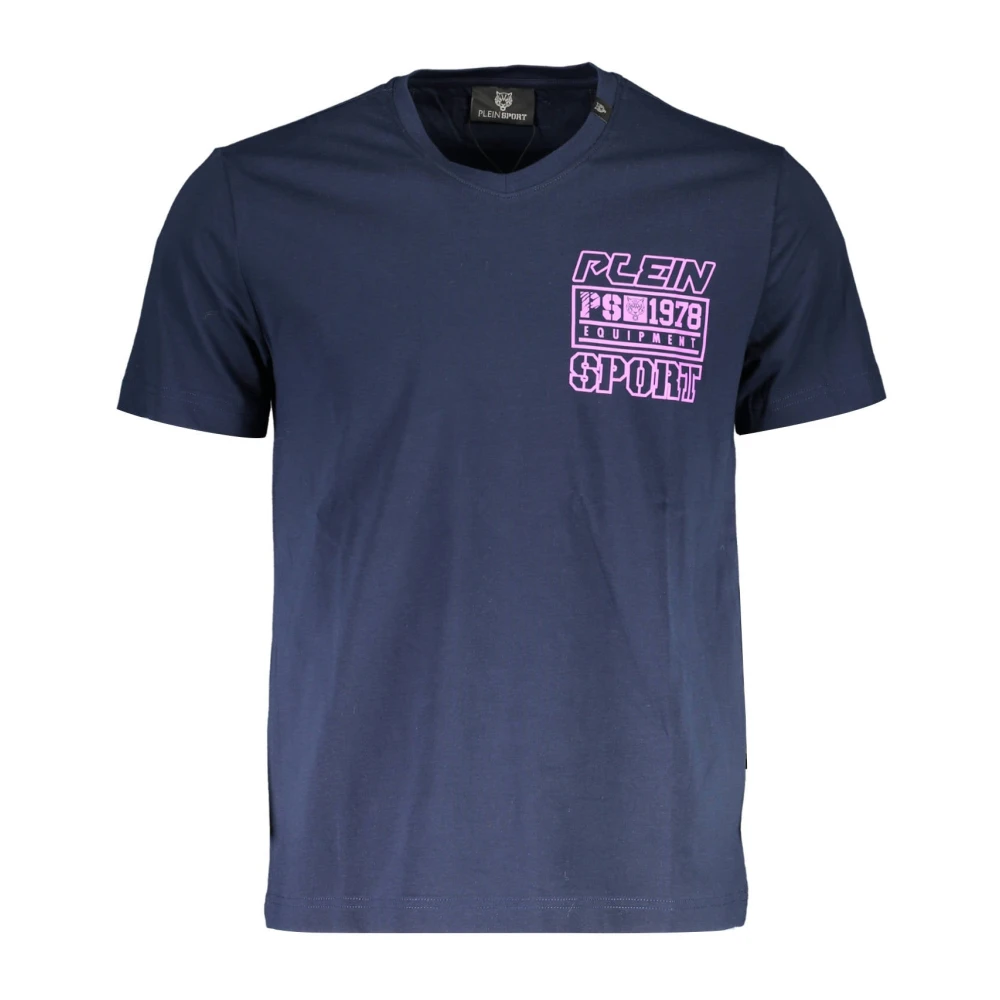 Plein Sport Men's Blue Short Sleeve T-Shirt - Training T-Shirts & Tops - L - Sport