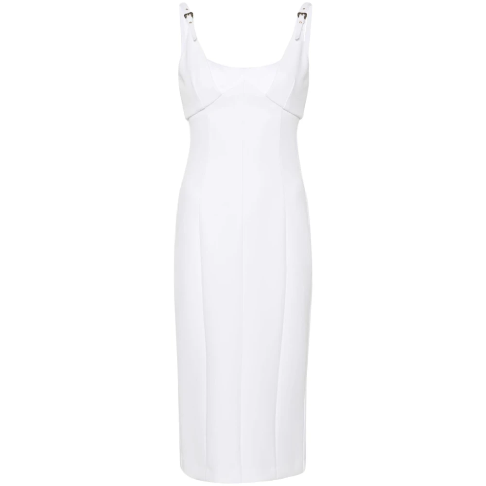 Versace Jeans Couture Witte Cady Bistretch Jurken White Dames