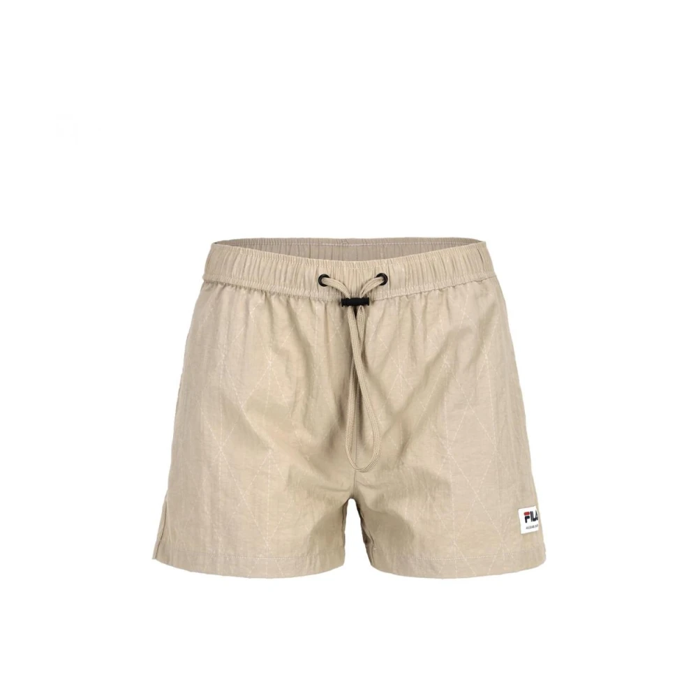 Fila Geweven polyester shorts Beige Dames