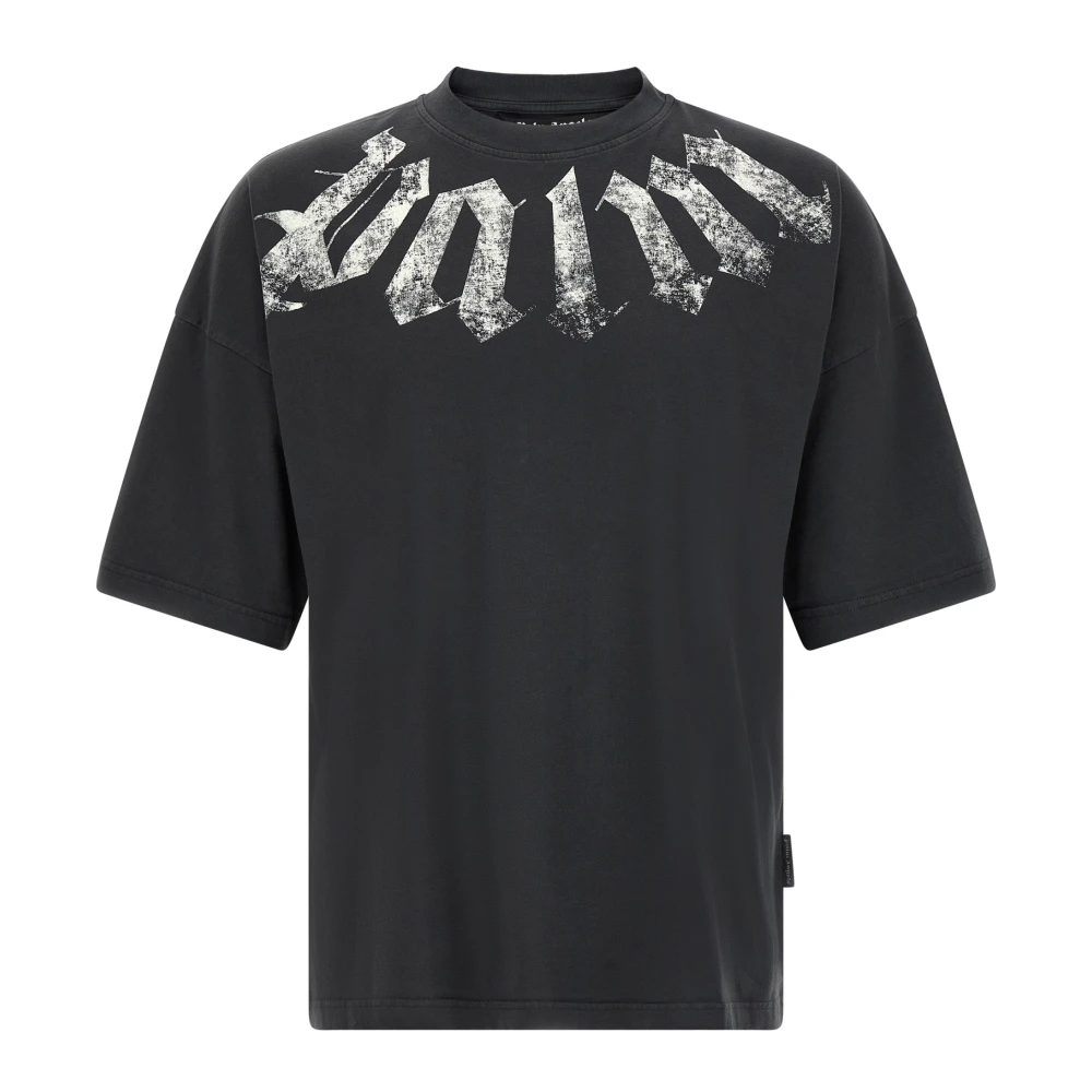 Palm Angels Mannelijk Zwart Tops Heren, Xl, Katoen, T-Shirts