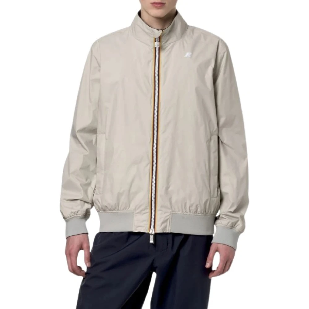 K-Way Uomo Beige Giacche, L, New, - Immagine 3