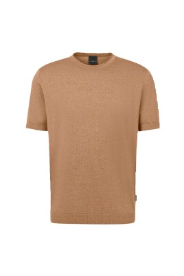 t-shirt-en-tricot-fin-marron-sable