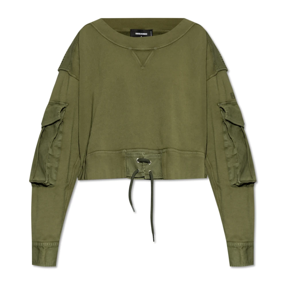 Dsquared2 Sweatshirt med band Green, Dam