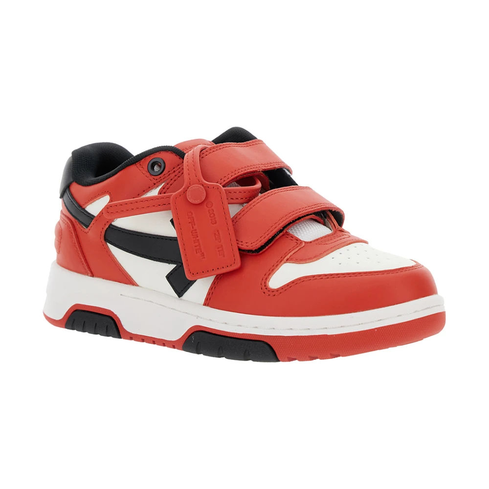 Off White Multicolor lage top klittenbandsneakers Red Heren