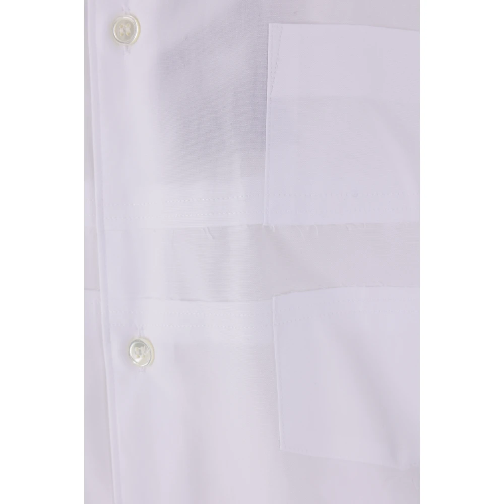 Comme des Garçons Witte Poplin Overhemd met Cut-Out White Heren
