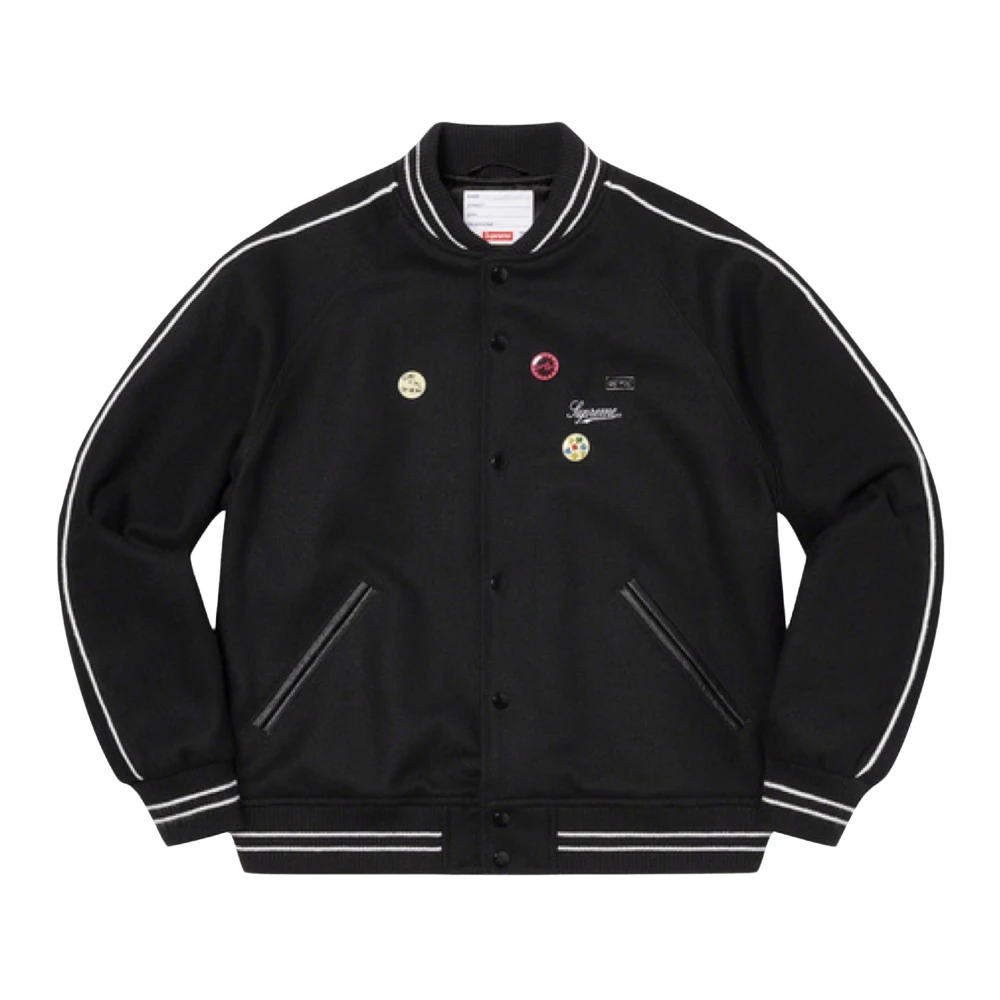 Supreme Varsity Jacket Limited Edition Jamie Reid Black, Herr