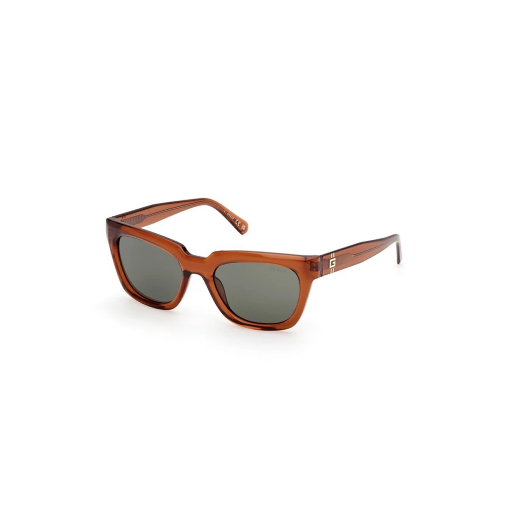 Guess Men's Brown Sunglasses, 53 Mm, Square Plastic Sunglasses
