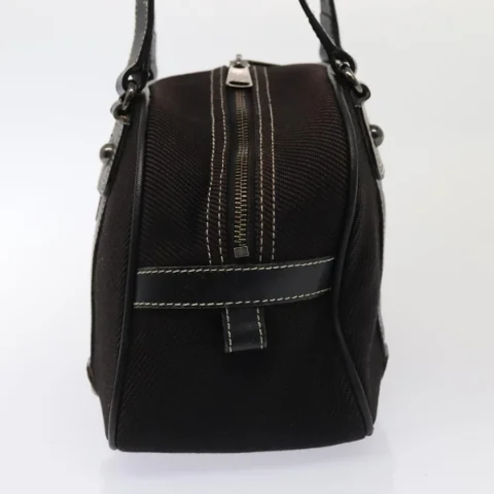 Burberry Vintage Pre-owned Canvas handbags Black Dames