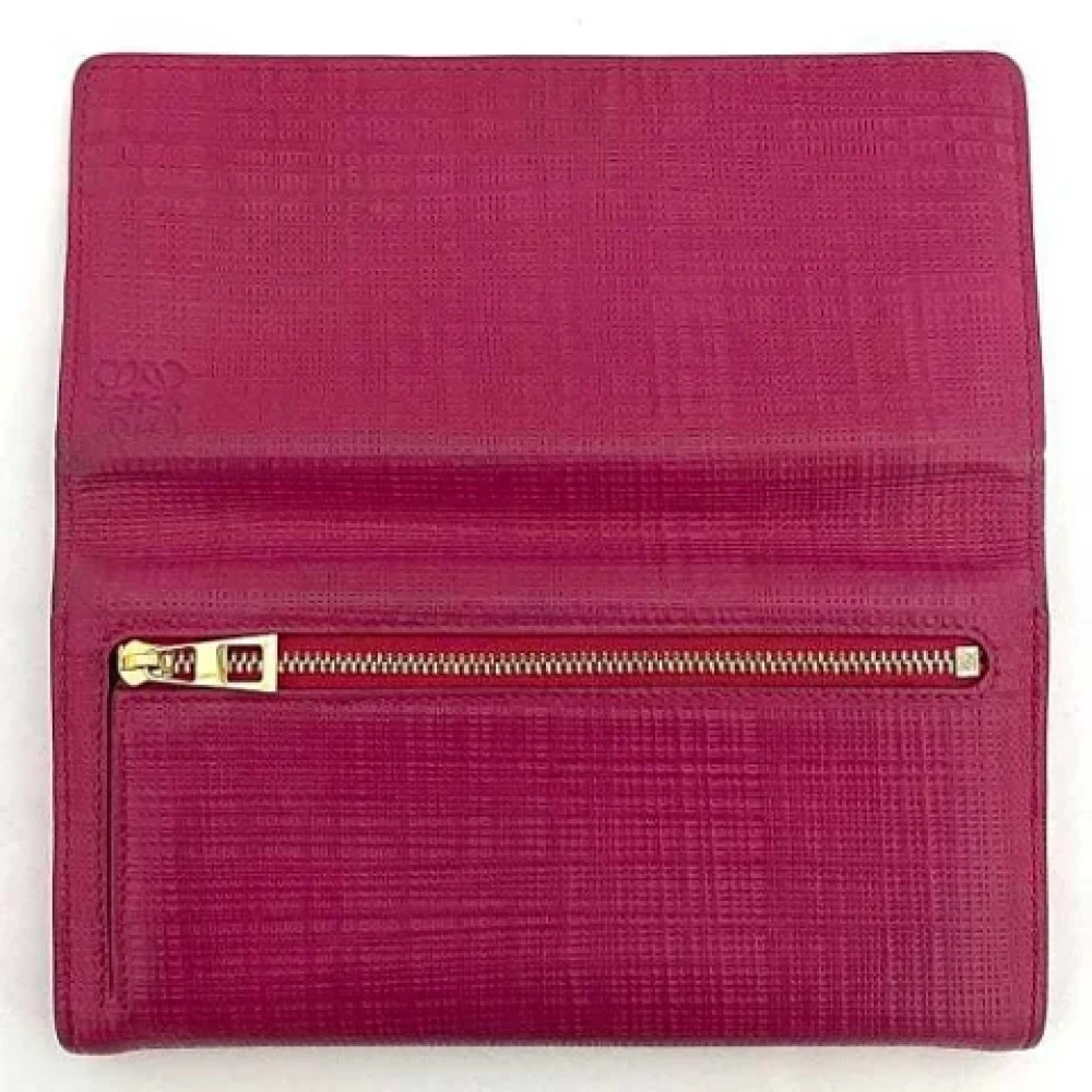 Loewe Pre-owned Leather wallets Pink Dames
