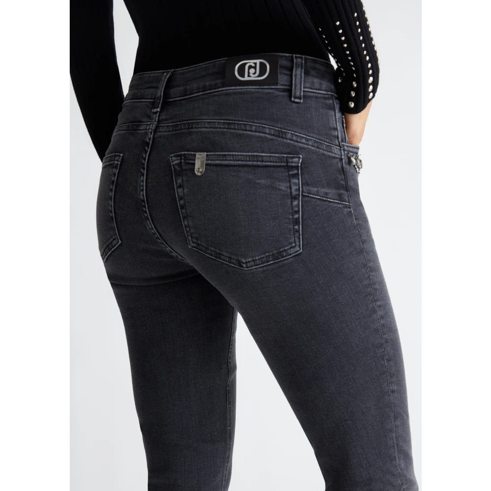 Liu Jo Skinny Bottom Up Jeans met Strass Blue Dames