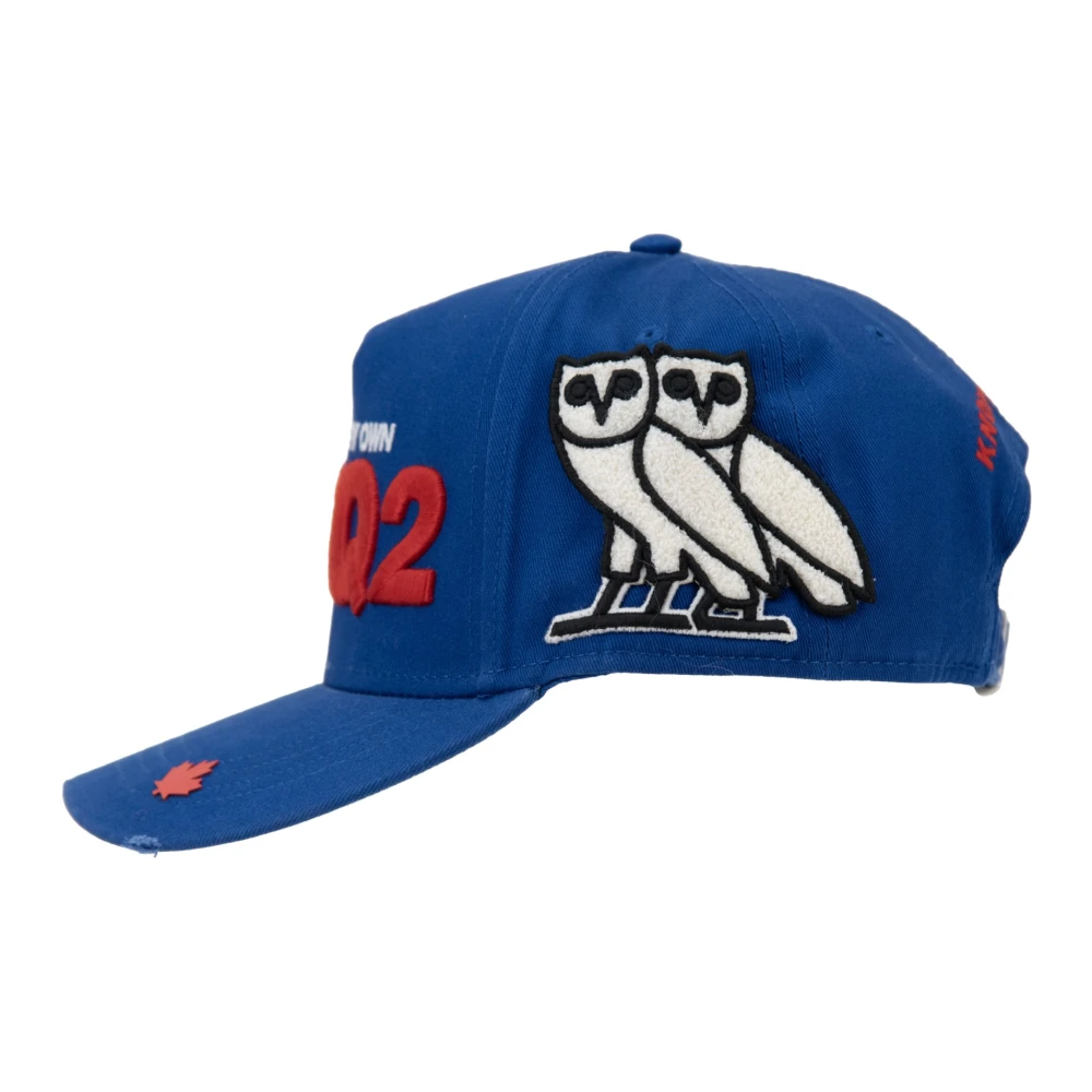 Dsquared2 Geborduurde baseballpet met gesp Blue Unisex