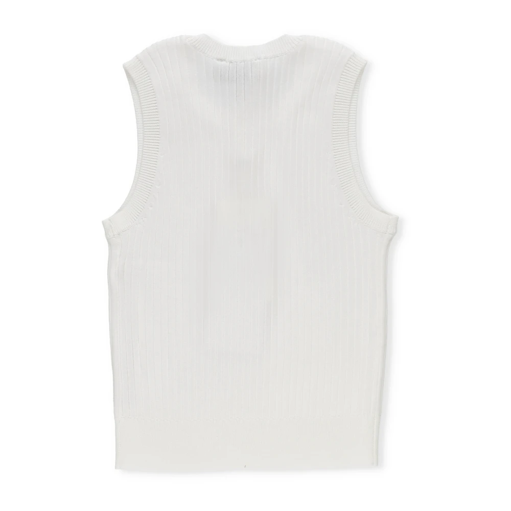 Twinset Sleeveless Tops White Dames