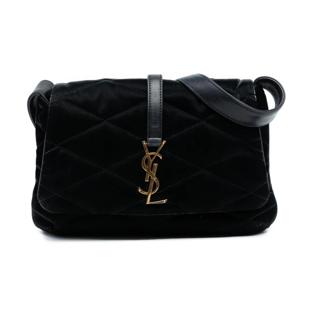 Saint Laurent Vintage Women's Black Pre-Owned Quilted Shoulder Bag