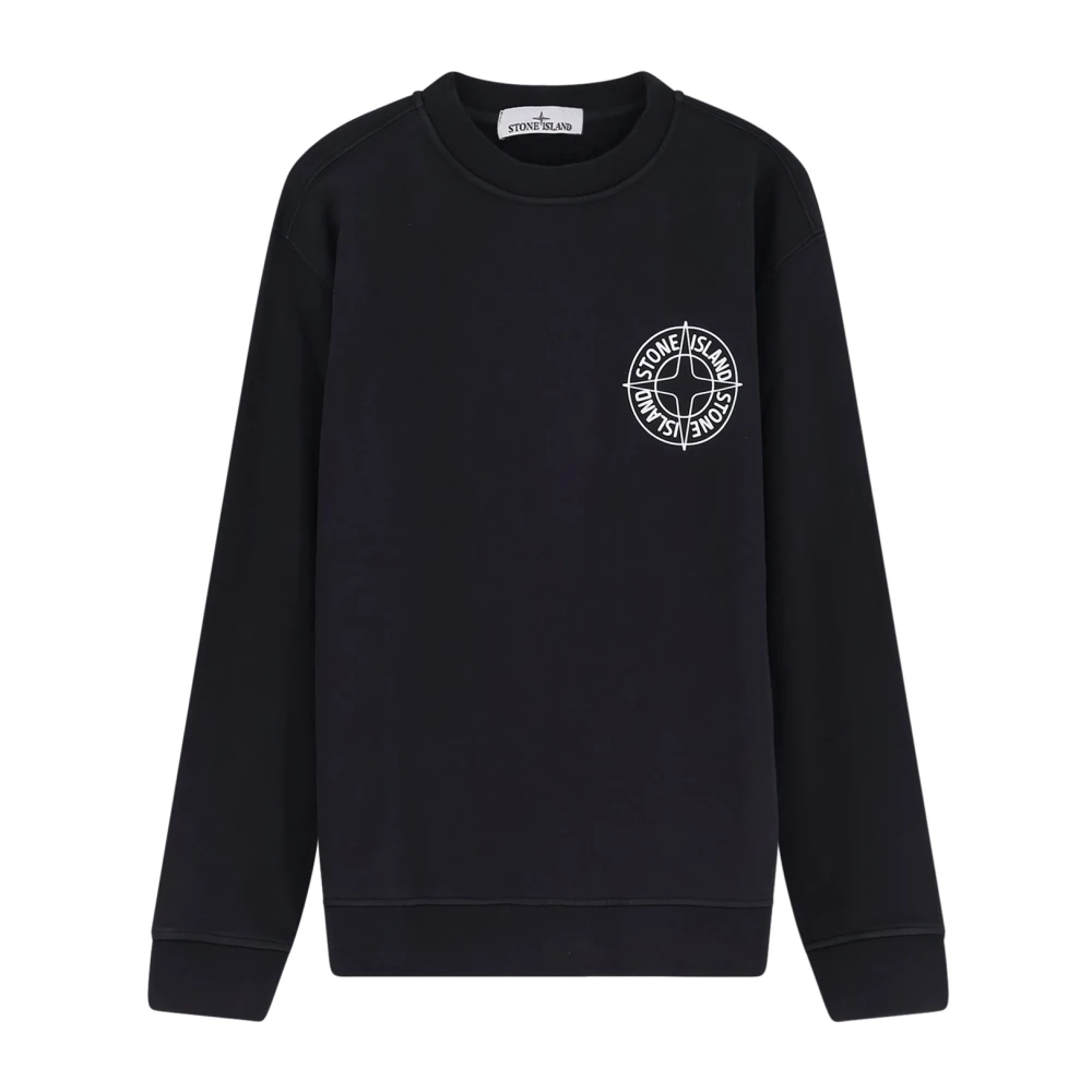 Stone Island Men's Black Ribbed Crewneck Jumper - Sweatshirts - L - Sweatshirts & Hoodies