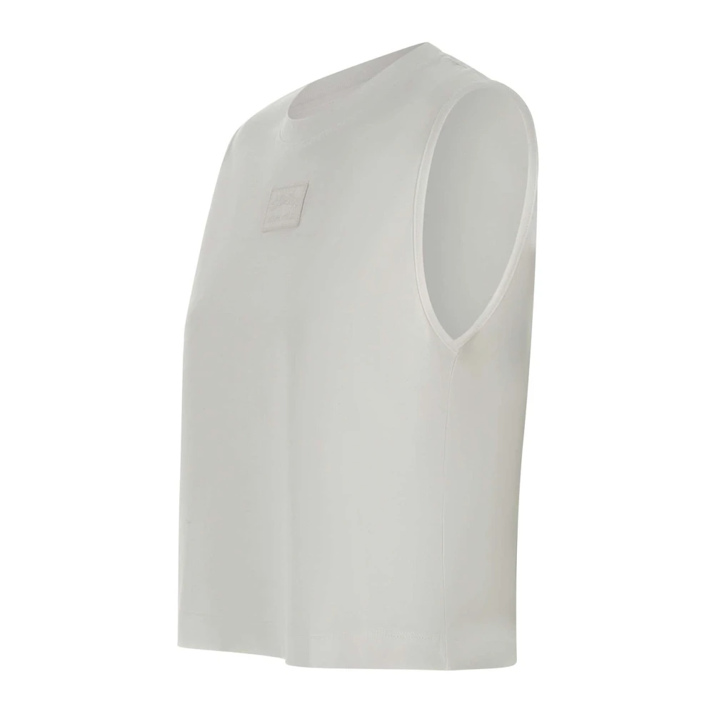 Iceberg Mouwloze Katoenen Top met Logopatch White Dames