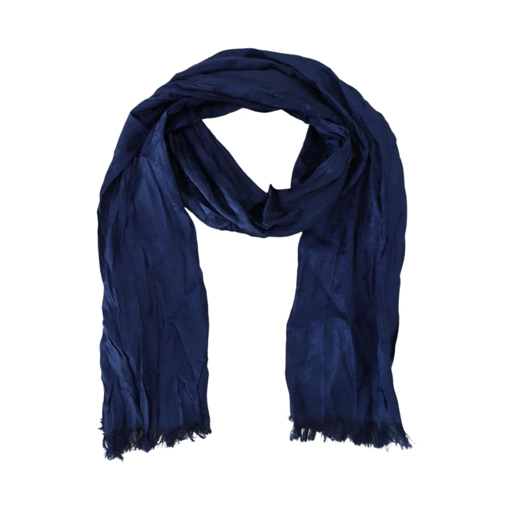Costume National , Silk Scarves, Female, Blue, One Size, Silk Textured Scarf - Image 3