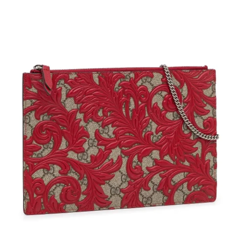 Gucci Vintage Pre-owned Fabric clutches Red Dames