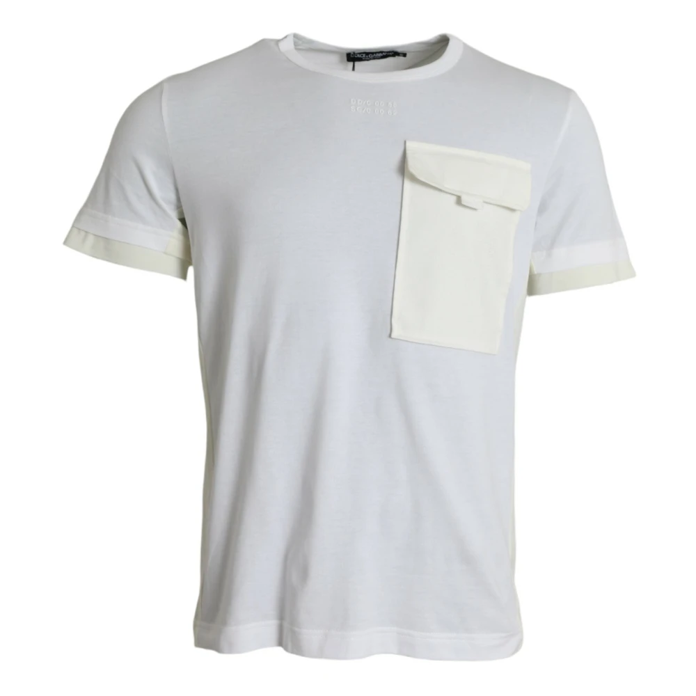 Dolce & Gabbana Wit Katoenen T-shirt met Ronde Hals White Heren