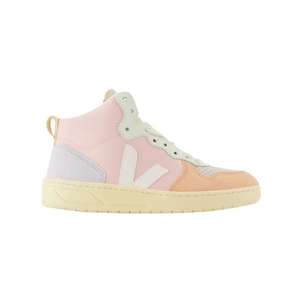 Veja Meerkleurige leren jogging schoenen Dames Schoenen Veelkleurig Multicolor
