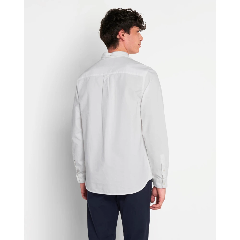 Lyle & Scott Klassiek Oxford Overhemd Lichtgewicht Wit White Heren